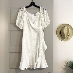 BHLDN Sachin & Babi Lace Wrap Dress